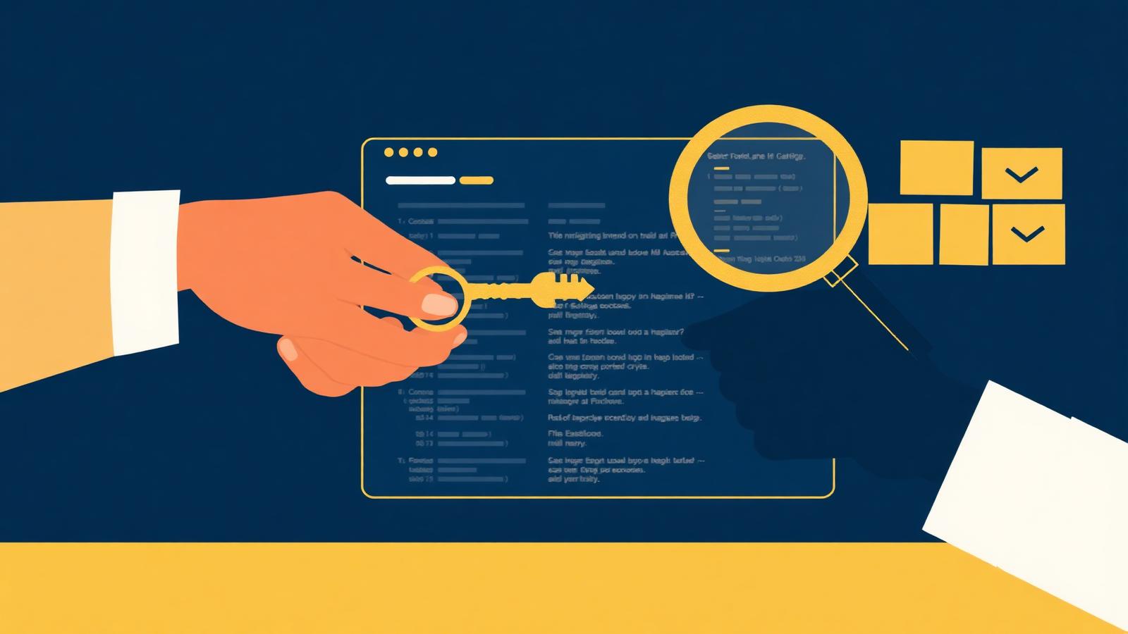 Inherited WordPress site rescue illustration, handover of keys and code audit