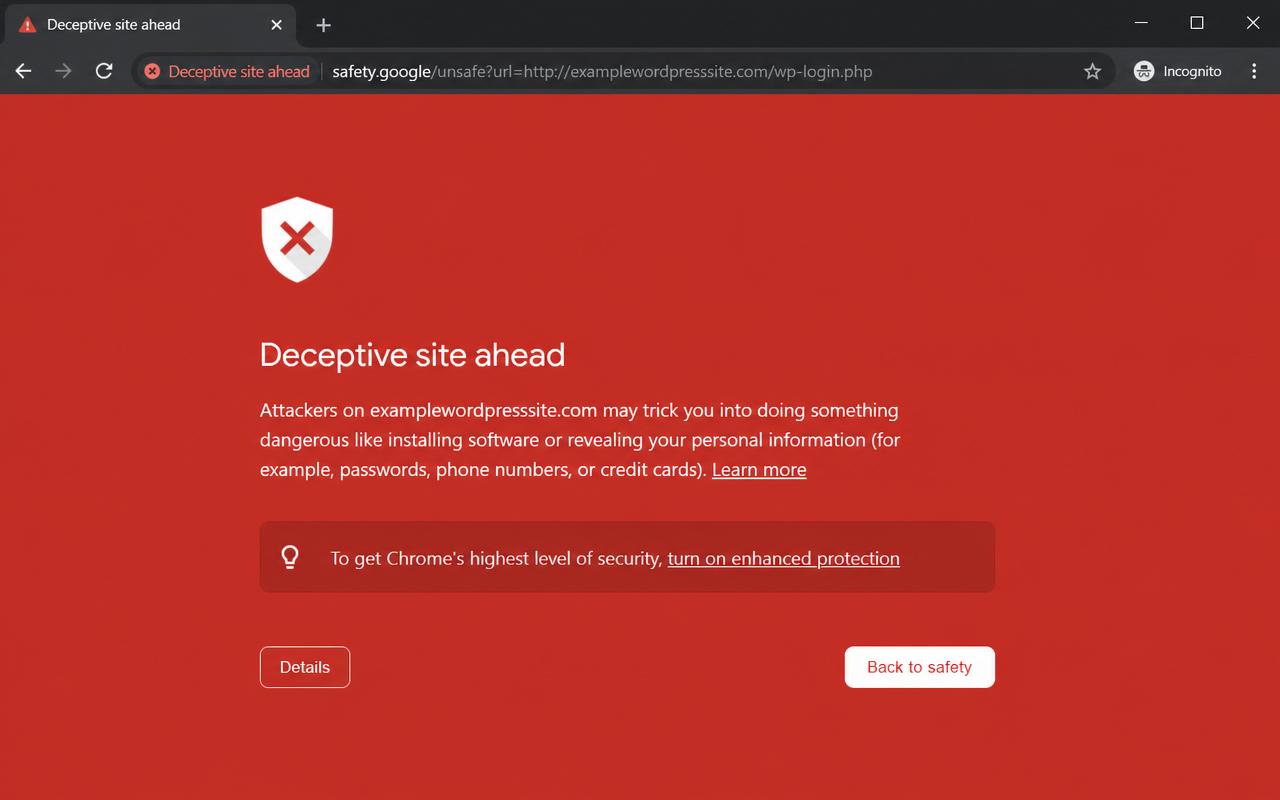 Screenshot illustrating Restore a hacked site